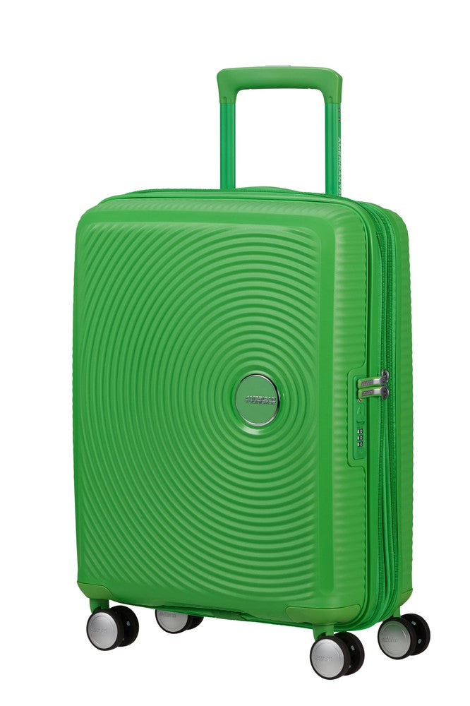 American Tourister Soundbox ekspanderende kabinkoffert 55 cm Grass Green-Harde kofferter-BagBrokers