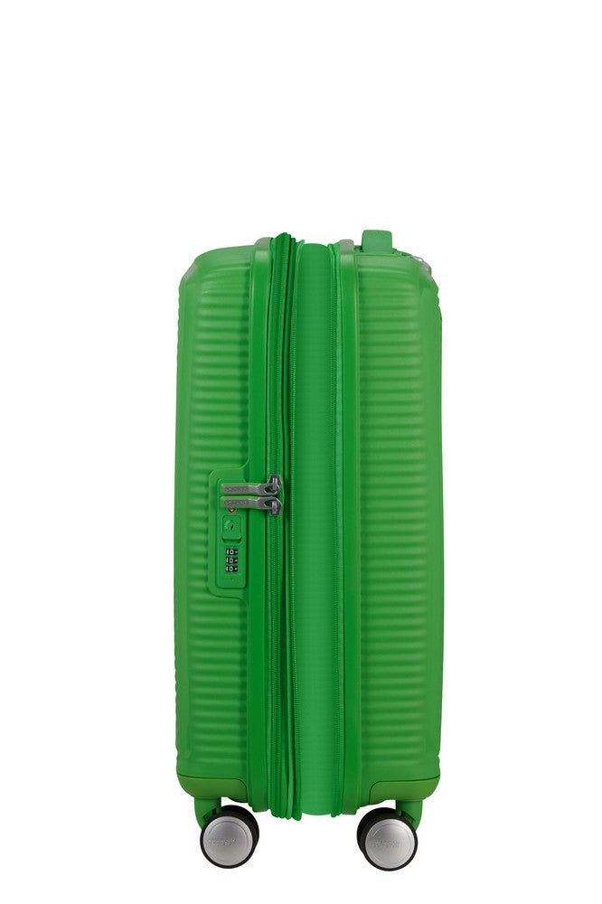 American Tourister Soundbox ekspanderende kabinkoffert 55 cm Grass Green-Harde kofferter-BagBrokers