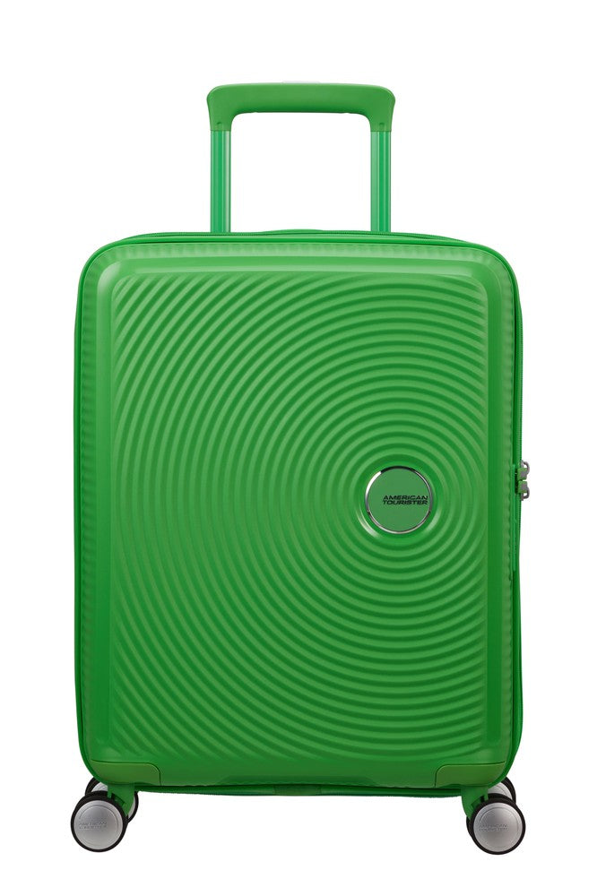 American Tourister Soundbox ekspanderende kabinkoffert 55 cm Grass Green-Harde kofferter-BagBrokers