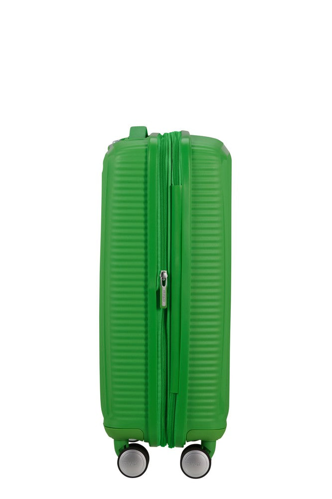 American Tourister Soundbox ekspanderende kabinkoffert 55 cm Grass Green-Harde kofferter-BagBrokers