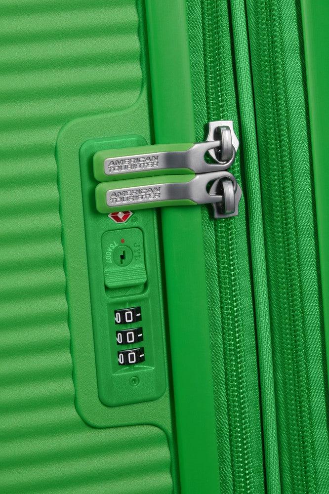 American Tourister Soundbox ekspanderende kabinkoffert 55 cm Grass Green-Harde kofferter-BagBrokers