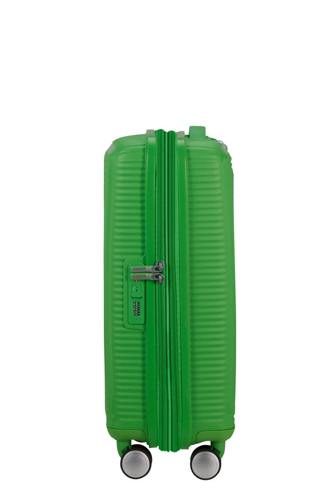 American Tourister Soundbox ekspanderende kabinkoffert 55 cm Grass Green-Harde kofferter-BagBrokers