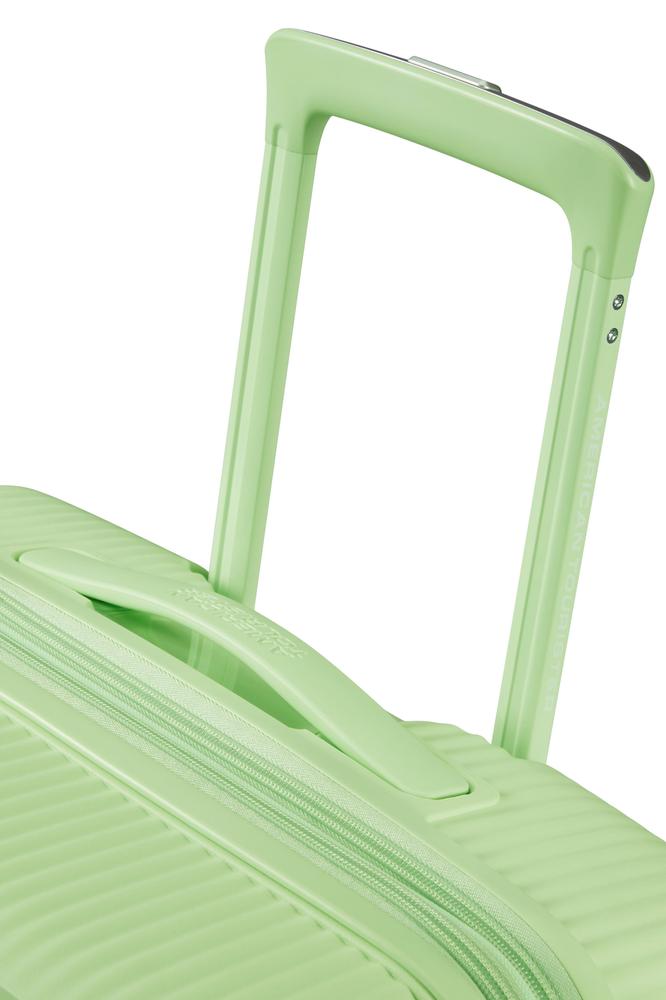 American Tourister Soundbox ekspanderende kabinkoffert 55 cm Kiwi Green-Harde kofferter-BagBrokers