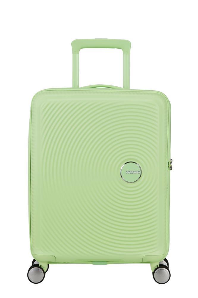 American Tourister Soundbox ekspanderende kabinkoffert 55 cm Kiwi Green-Harde kofferter-BagBrokers