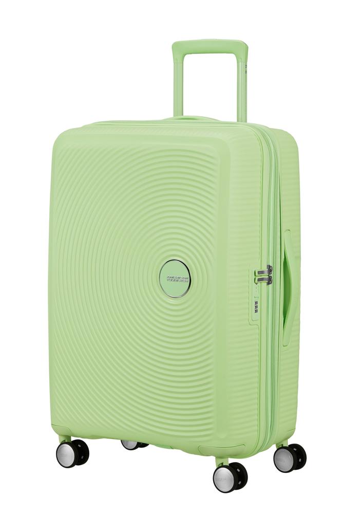 American Tourister Soundbox ekspanderende kabinkoffert 55 cm Kiwi Green-Harde kofferter-BagBrokers