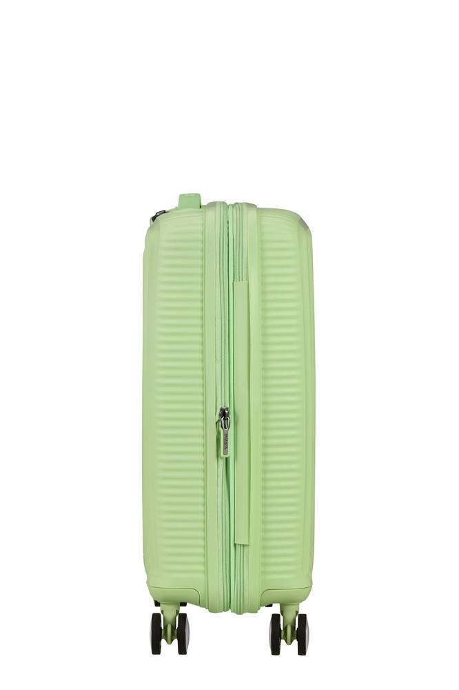 American Tourister Soundbox ekspanderende kabinkoffert 55 cm Kiwi Green-Harde kofferter-BagBrokers