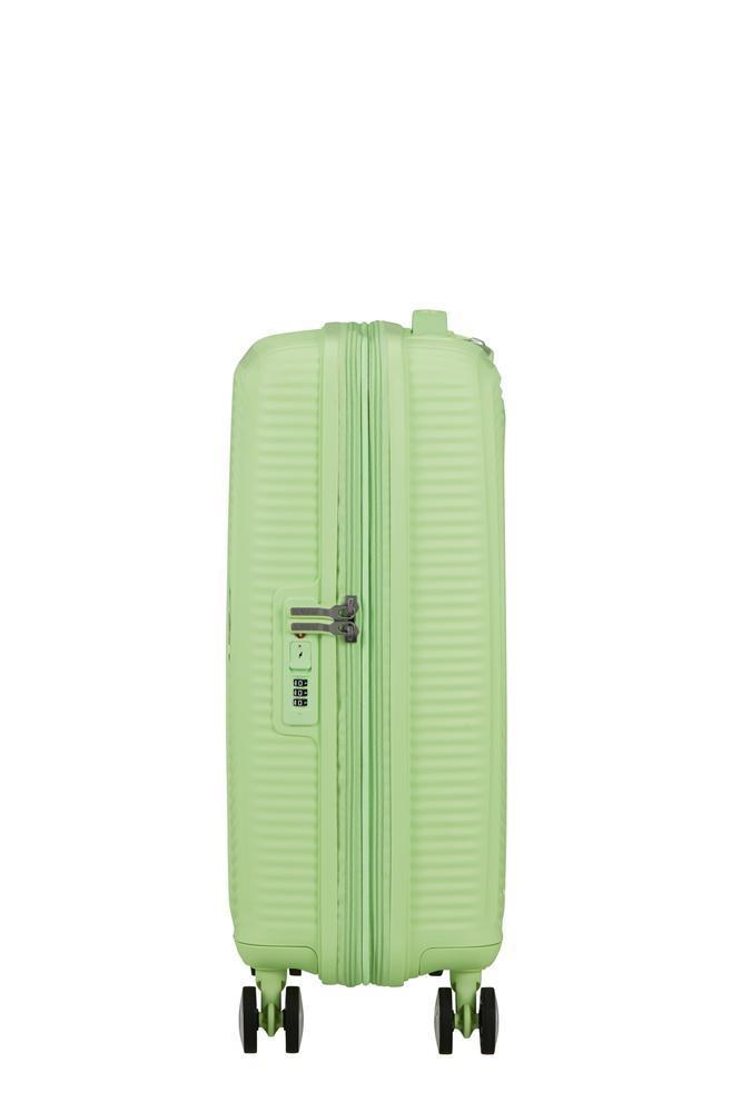American Tourister Soundbox ekspanderende kabinkoffert 55 cm Kiwi Green-Harde kofferter-BagBrokers