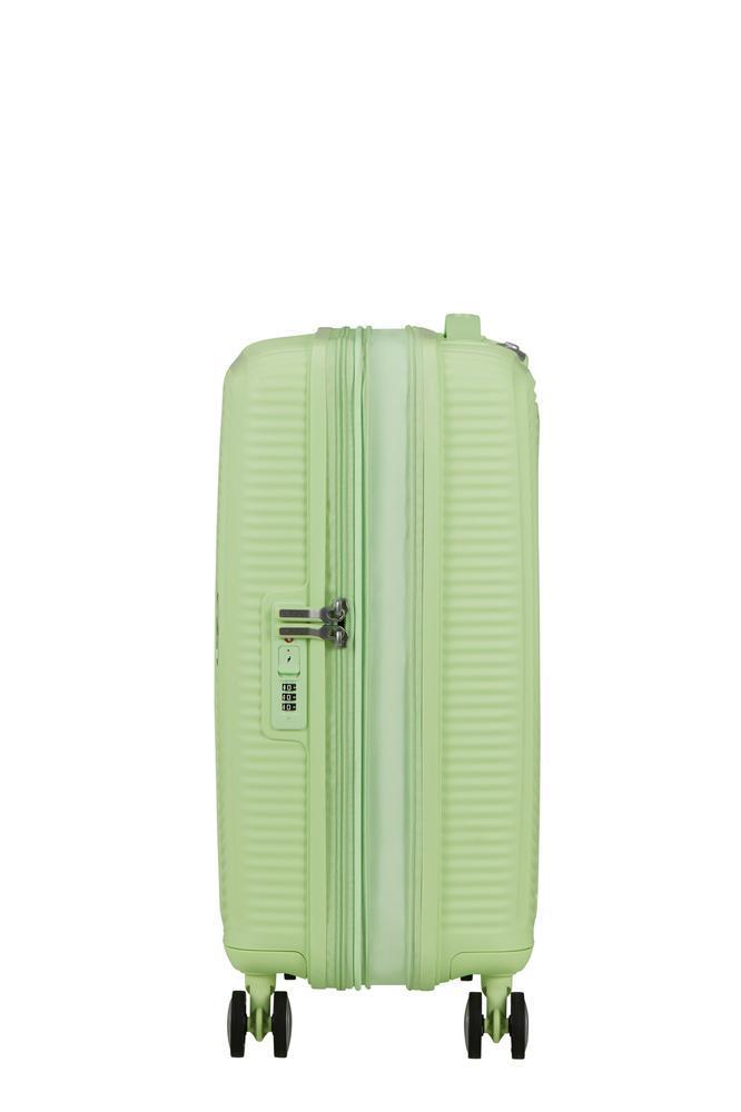 American Tourister Soundbox ekspanderende kabinkoffert 55 cm Kiwi Green-Harde kofferter-BagBrokers