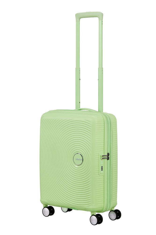 American Tourister Soundbox ekspanderende kabinkoffert 55 cm Kiwi Green-Harde kofferter-BagBrokers
