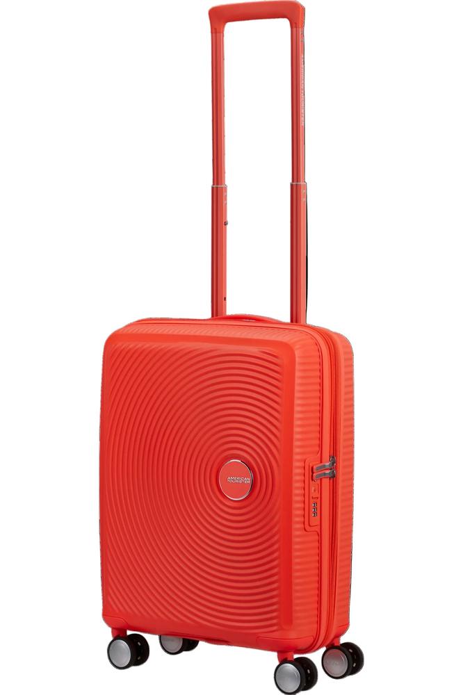 American Tourister Soundbox ekspanderende kabinkoffert 55 cm Neon Orange-Harde kofferter-BagBrokers