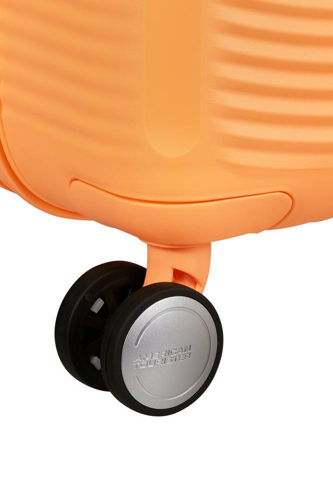 American Tourister Soundbox ekspanderende kabinkoffert 55 cm Papaya Pop-Harde kofferter-BagBrokers