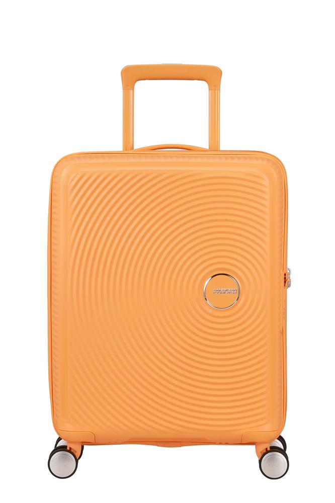 American Tourister Soundbox ekspanderende kabinkoffert 55 cm Papaya Pop-Harde kofferter-BagBrokers