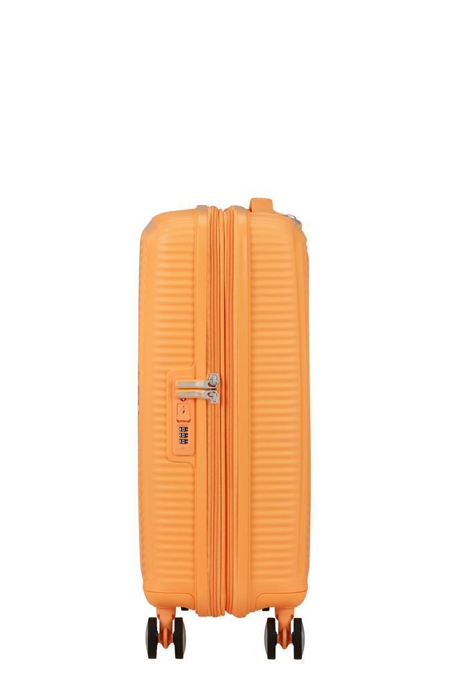 American Tourister Soundbox ekspanderende kabinkoffert 55 cm Papaya Pop-Harde kofferter-BagBrokers