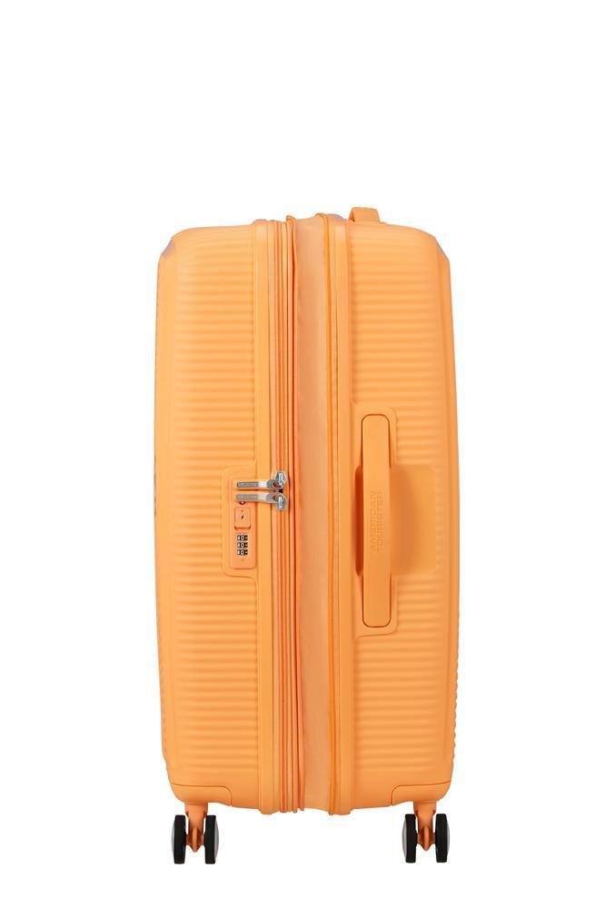 American Tourister Soundbox ekspanderende kabinkoffert 55 cm Papaya Pop-Harde kofferter-BagBrokers