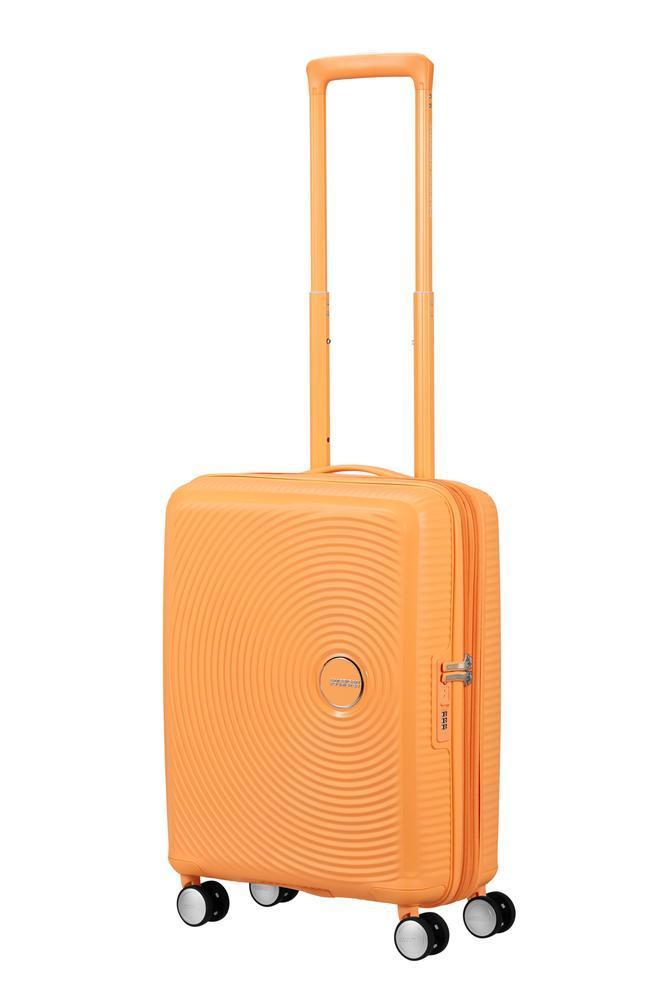 American Tourister Soundbox ekspanderende kabinkoffert 55 cm Papaya Pop-Harde kofferter-BagBrokers