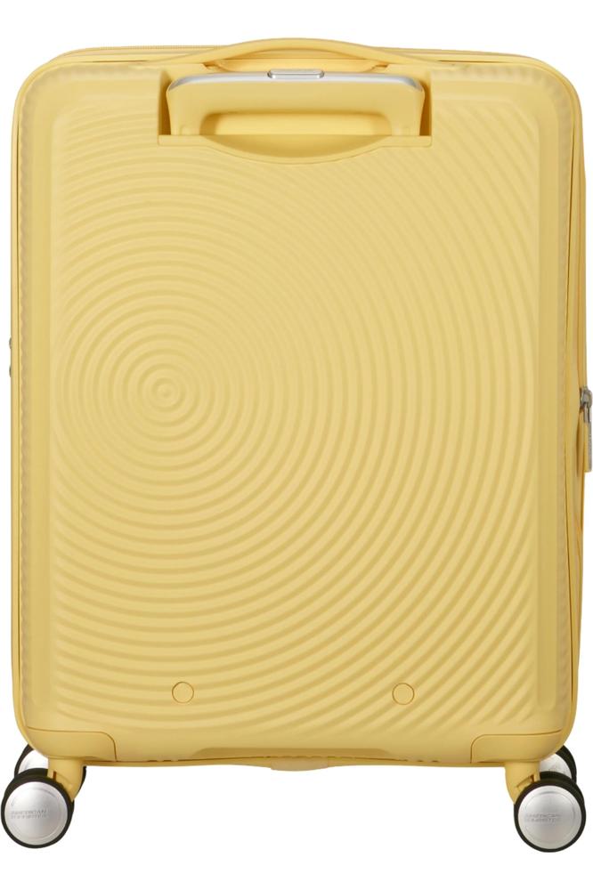American Tourister Soundbox ekspanderende kabinkoffert 55 cm Pastel Yellow-Harde kofferter-BagBrokers
