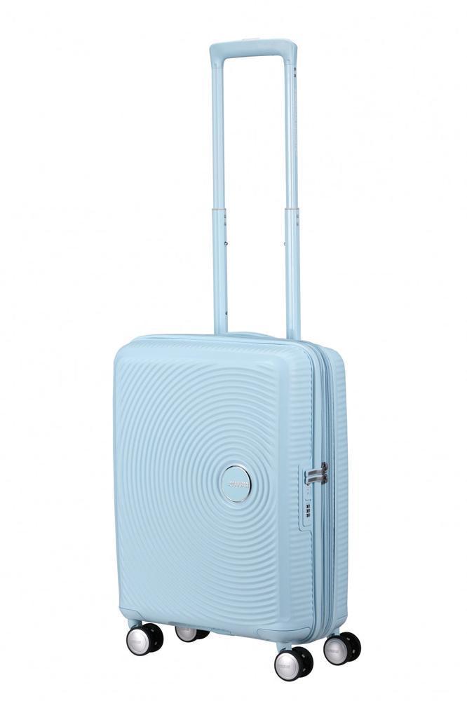 American Tourister Soundbox ekspanderende koffertsett 3 deler Pastel Blue-Harde kofferter-BagBrokers