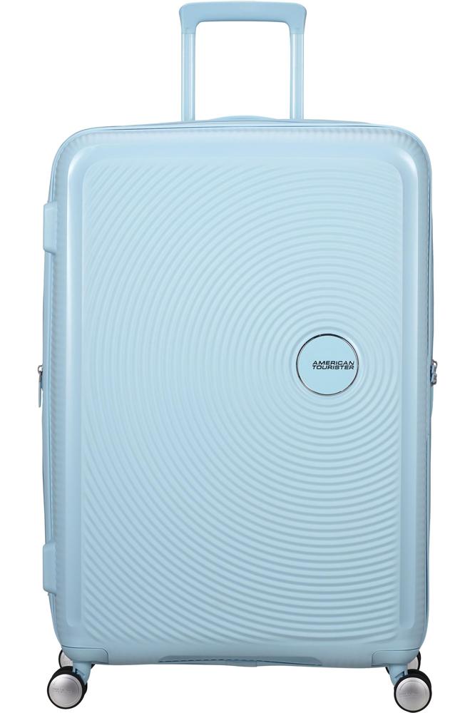American Tourister Soundbox ekspanderende koffertsett 3 deler Pastel Blue-Harde kofferter-BagBrokers