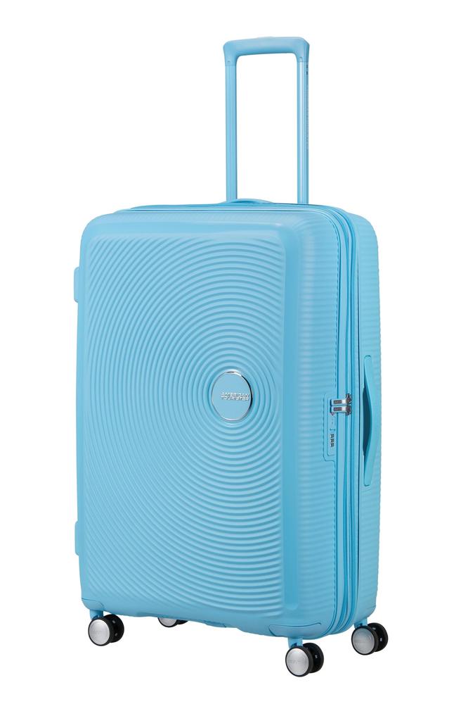 American Tourister Soundbox ekspanderende stor koffert 77 cm Blueberry Fizz-Harde kofferter-BagBrokers