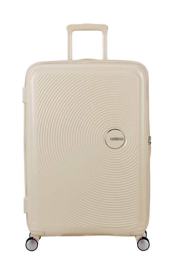 American Tourister Soundbox eksbanderende medium koffert 67 cm Coconut Sand-Harde kofferter-BagBrokers