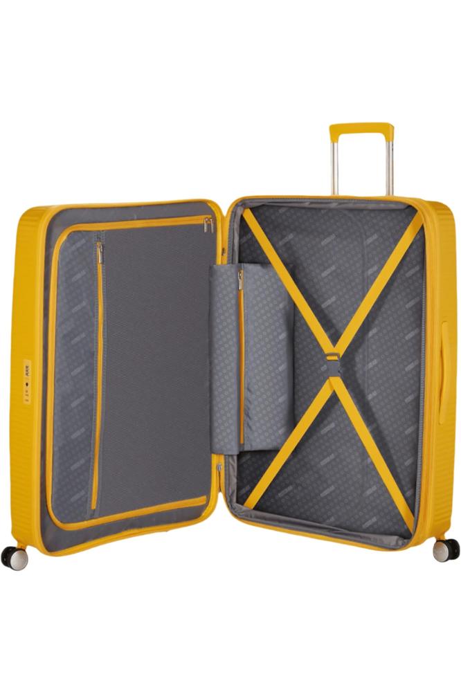 American Tourister Soundbox ekspanderende medium koffert 67 cm Gul-Harde kofferter-BagBrokers