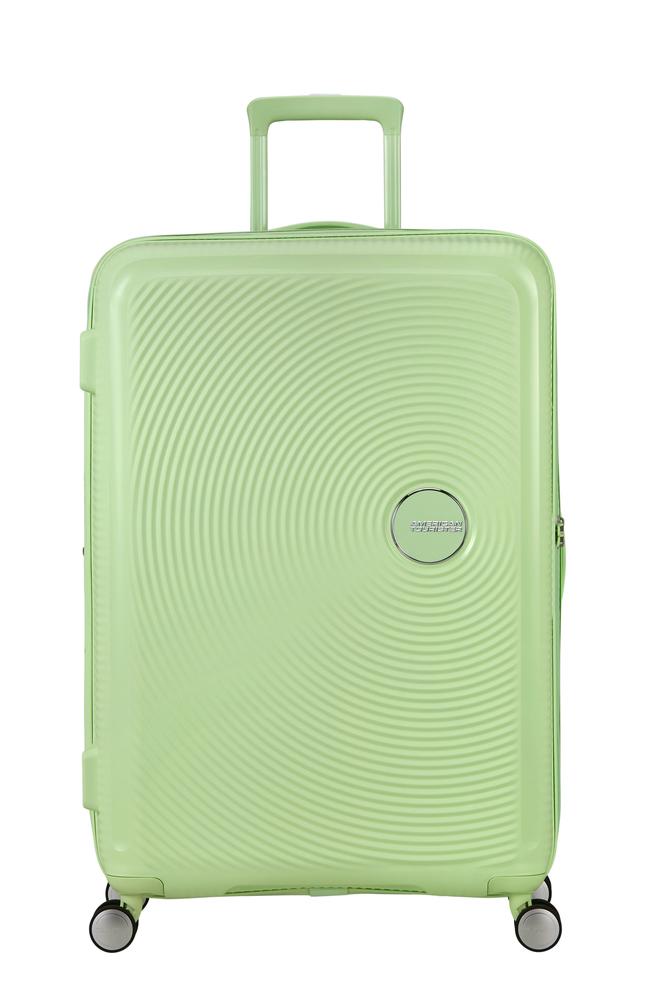 American Tourister Soundbox ekspanderende stor koffert 77 cm Kiwi Green-Harde kofferter-BagBrokers