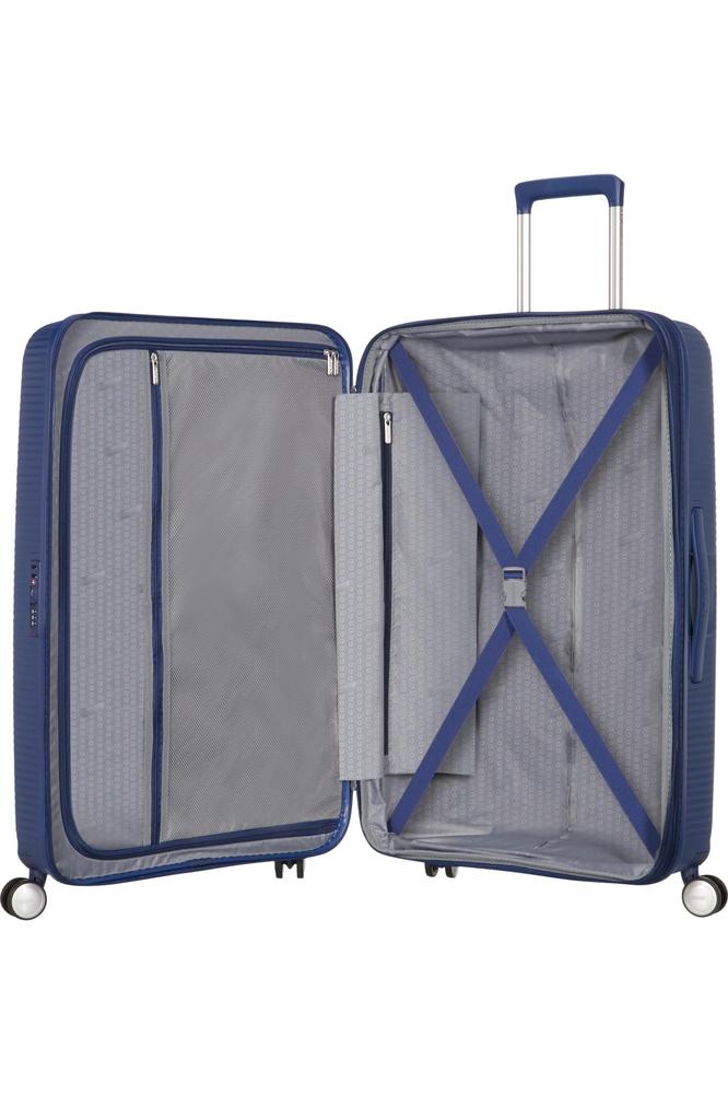 American Tourister Soundbox ekspanderende medium koffert 67 cm Midnattsblå-Harde kofferter-BagBrokers