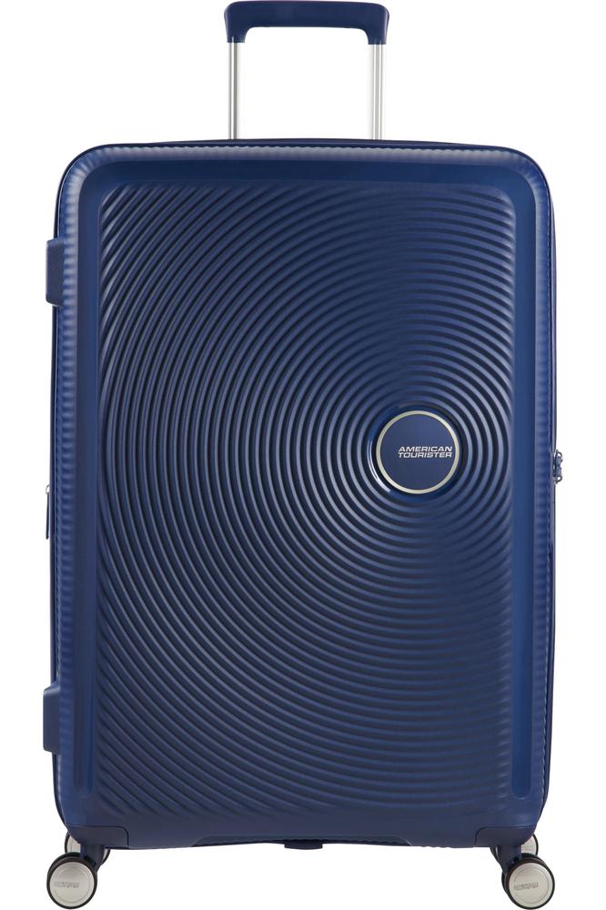 American Tourister Soundbox ekspanderende medium koffert 67 cm Midnattsblå-Harde kofferter-BagBrokers