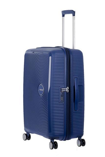 Harde kofferter-American Tourister Soundbox Ekspanderende Medium Koffert 67 cm Midnattsblå-BagBrokers