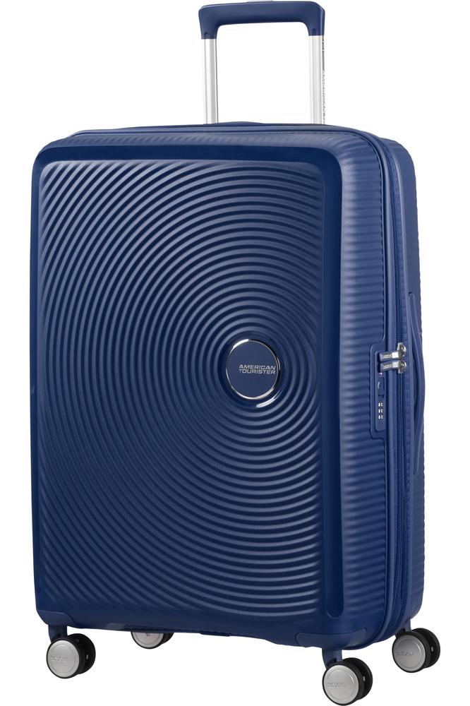American Tourister Soundbox ekspanderende medium koffert 67 cm Midnattsblå-Harde kofferter-BagBrokers