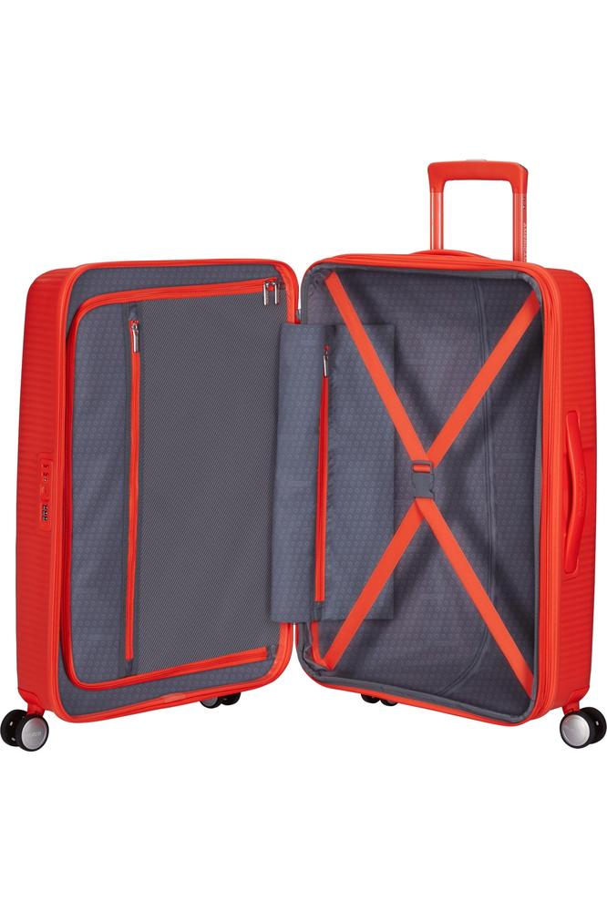 American Tourister Soundbox ekspanderende medium koffert 67 cm Neon Orange-Harde kofferter-BagBrokers