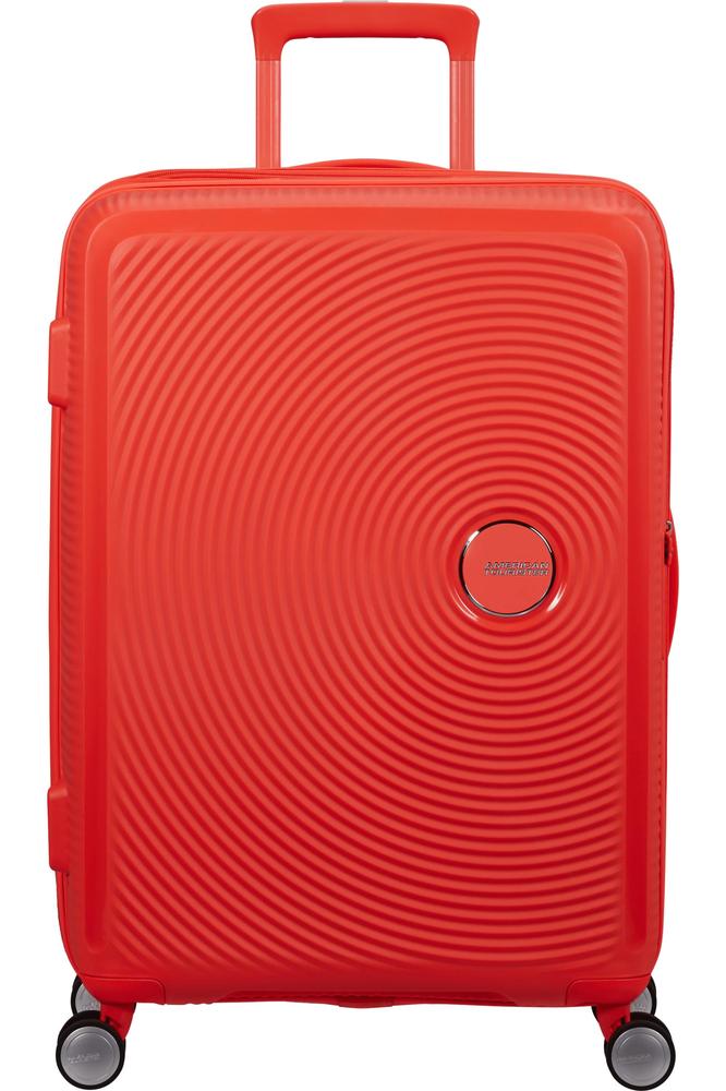 American Tourister Soundbox ekspanderende medium koffert 67 cm Neon Orange-Harde kofferter-BagBrokers