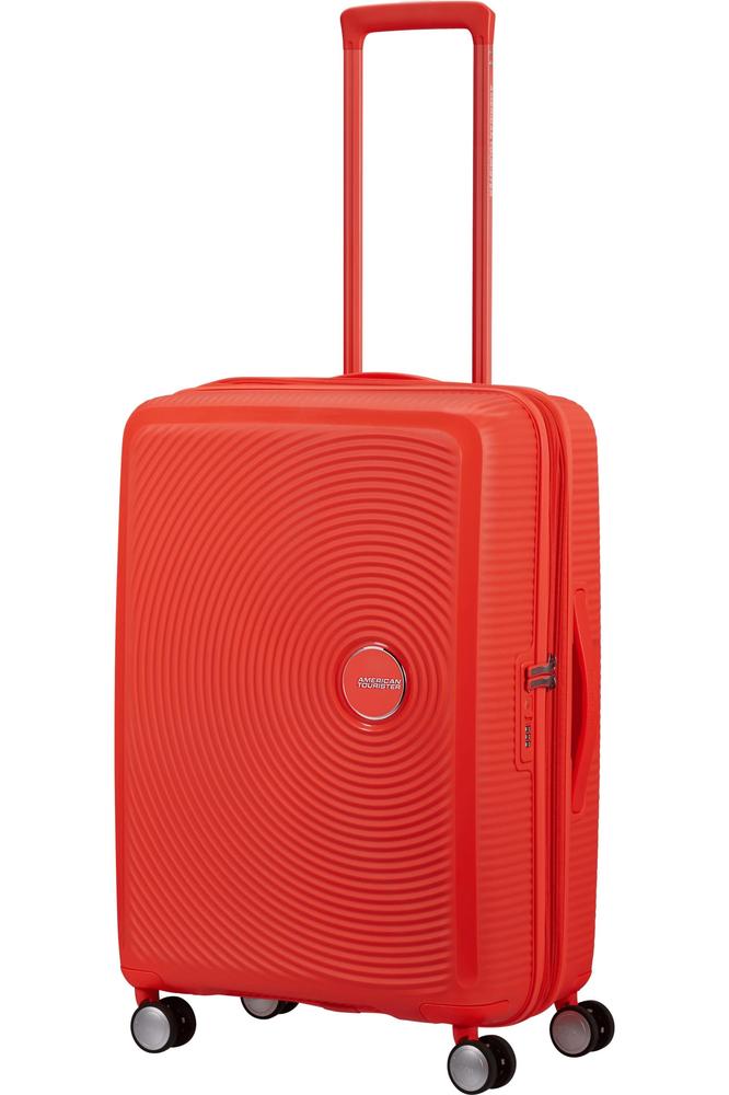 American Tourister Soundbox ekspanderende medium koffert 67 cm Neon Orange-Harde kofferter-BagBrokers