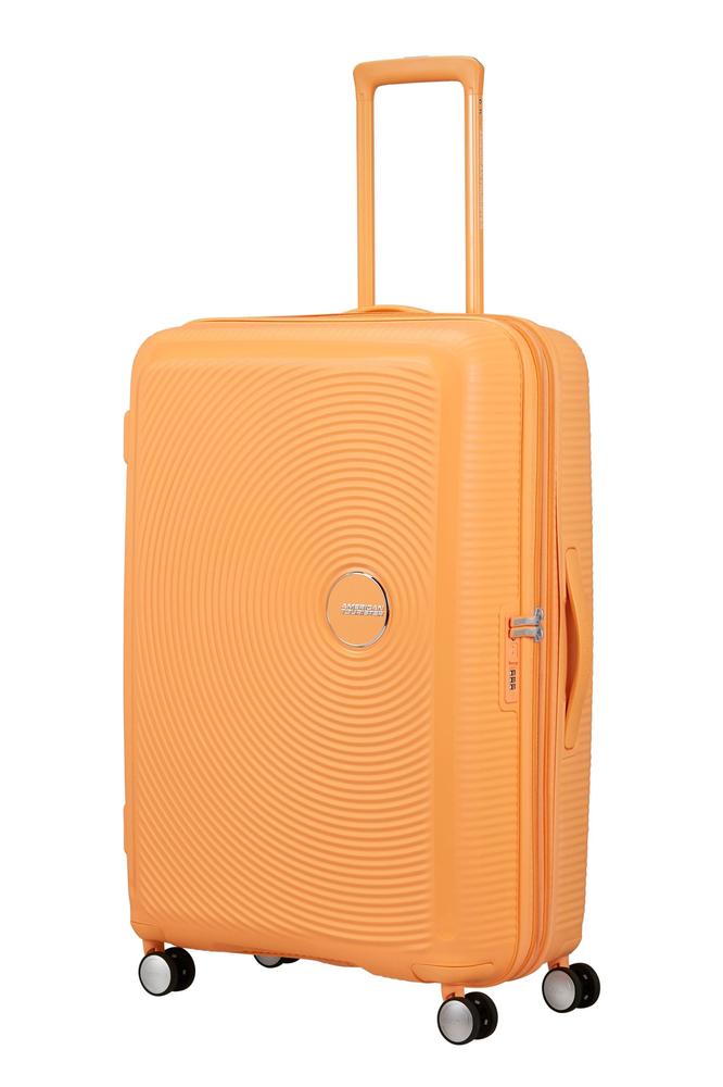 American Tourister Soundbox ekspanderende stor koffert 77 cm Papaya Pop-Harde kofferter-BagBrokers