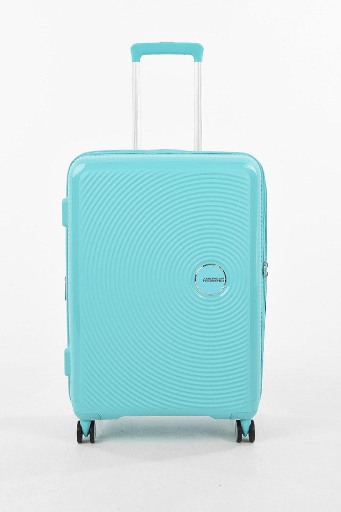 American Tourister Soundbox ekspanderende medium koffert 67 cm Poolside Blue-Harde kofferter-BagBrokers