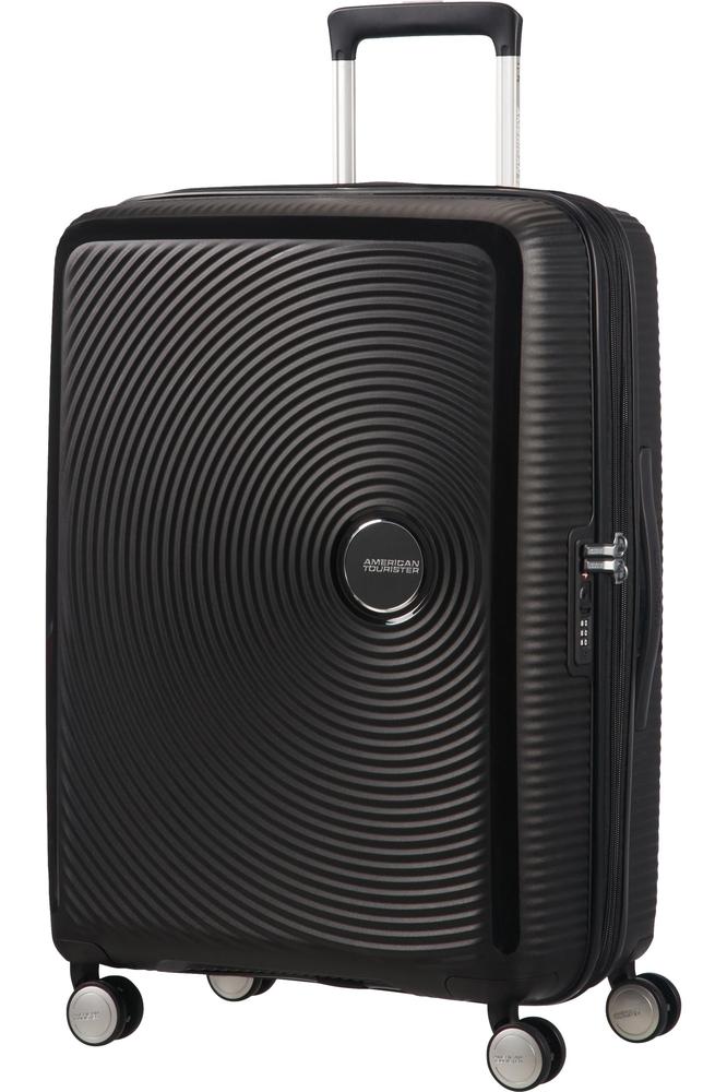 American Tourister Soundbox ekspanderende medium koffert 67 cm Svart-Harde kofferter-BagBrokers