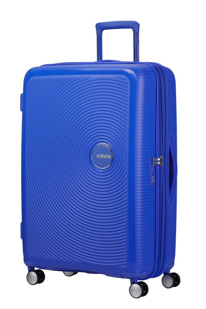 American Tourister Soundbox ekspanderende stor koffert 77 cm Cobalt Blue-Harde kofferter-BagBrokers