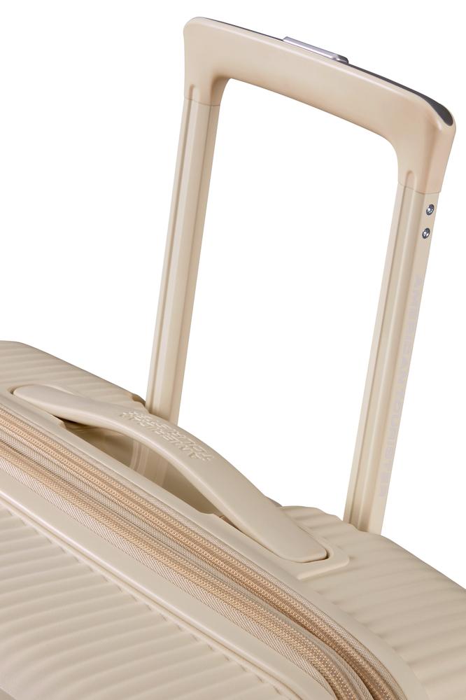 American Tourister Soundbox ekspanderende stor koffert 77 cm Coconut Sand-Harde kofferter-BagBrokers