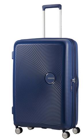 Harde kofferter-American Tourister Soundbox Ekspanderende Stor Koffert 77 cm Midnattsblå-BagBrokers