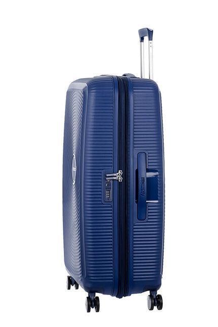 Harde kofferter-American Tourister Soundbox Ekspanderende Stor Koffert 77 cm Midnattsblå-BagBrokers