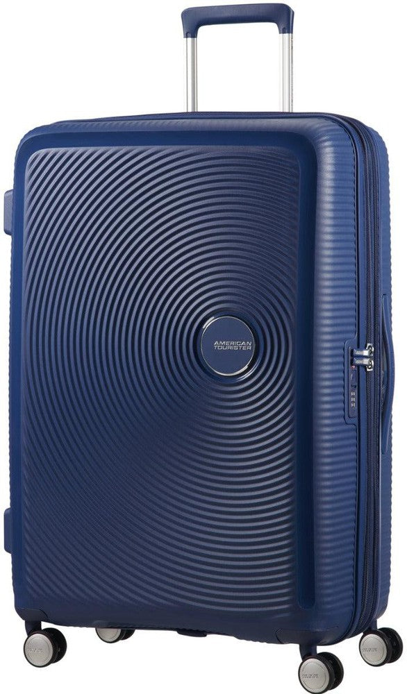 American Tourister Soundbox ekspanderende stor koffert 77 cm Midnattsblå-Harde kofferter-BagBrokers