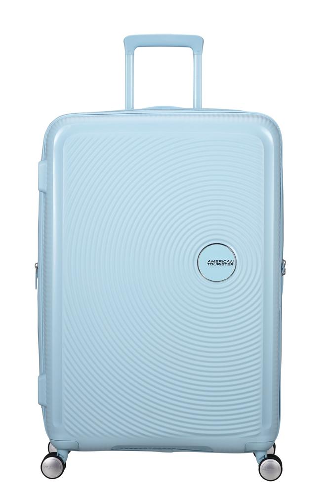 American Tourister Soundbox ekspanderende stor koffert 77 cm Pastel Blue-Harde kofferter-BagBrokers