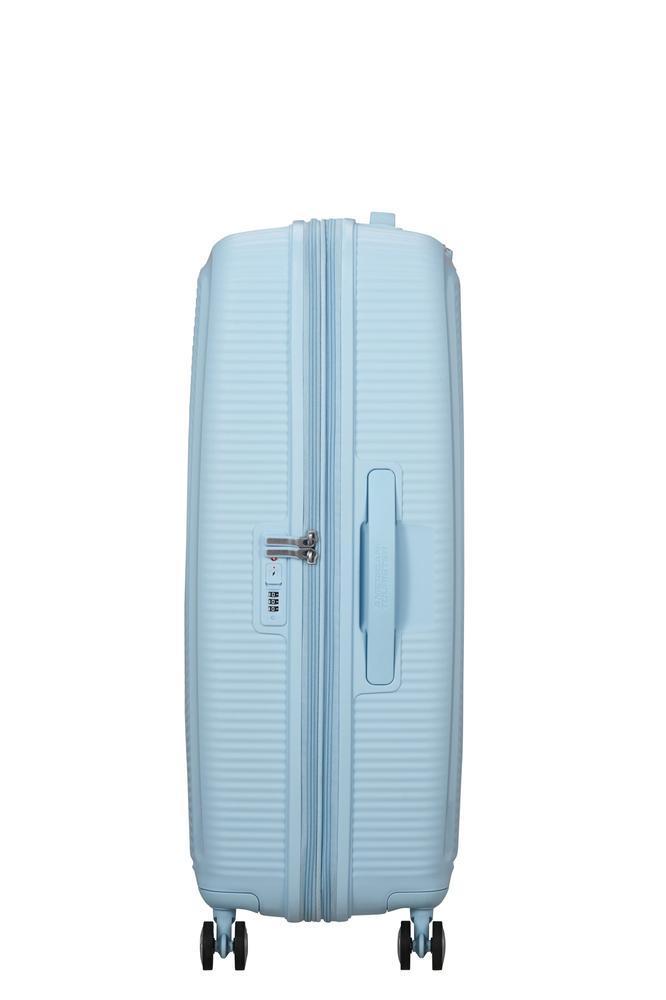 American Tourister Soundbox ekspanderende stor koffert 77 cm Pastel Blue-Harde kofferter-BagBrokers