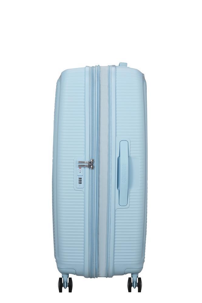 American Tourister Soundbox ekspanderende stor koffert 77 cm Pastel Blue-Harde kofferter-BagBrokers