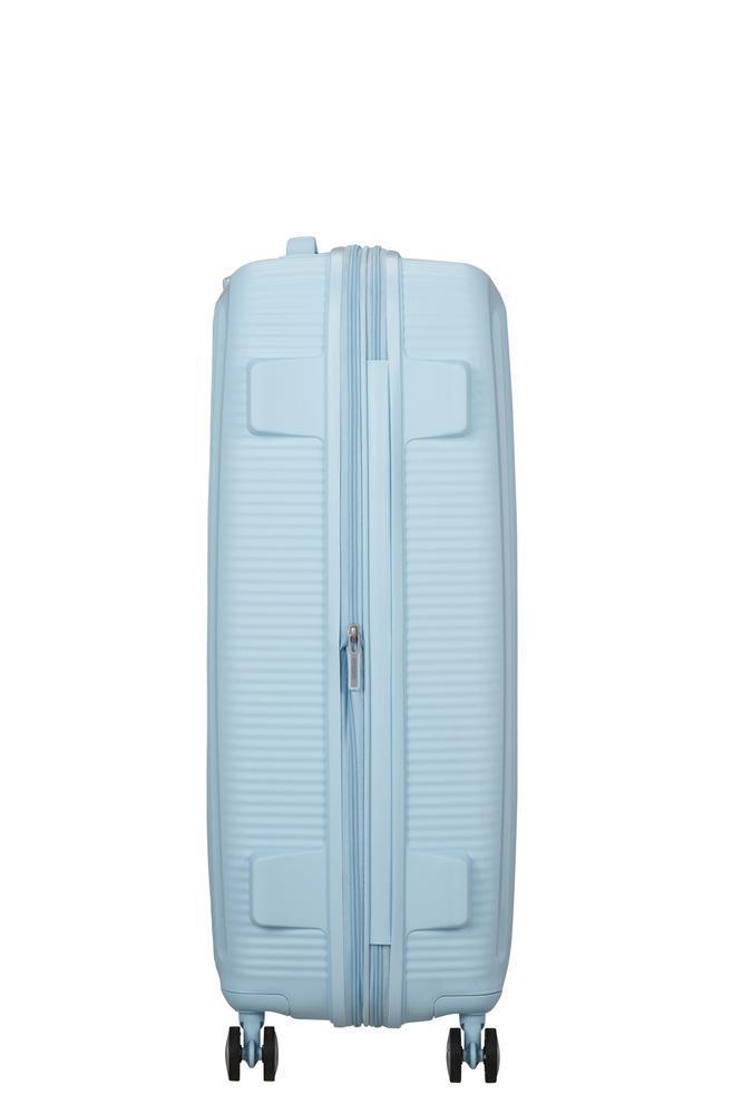 American Tourister Soundbox ekspanderende stor koffert 77 cm Pastel Blue-Harde kofferter-BagBrokers