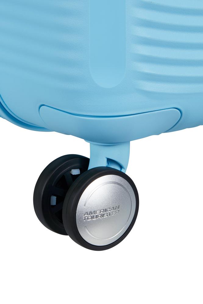 American Tourister Soundbox ekspandernede kabinkoffert 55 cm Blueberry Fizz-Harde kofferter-BagBrokers