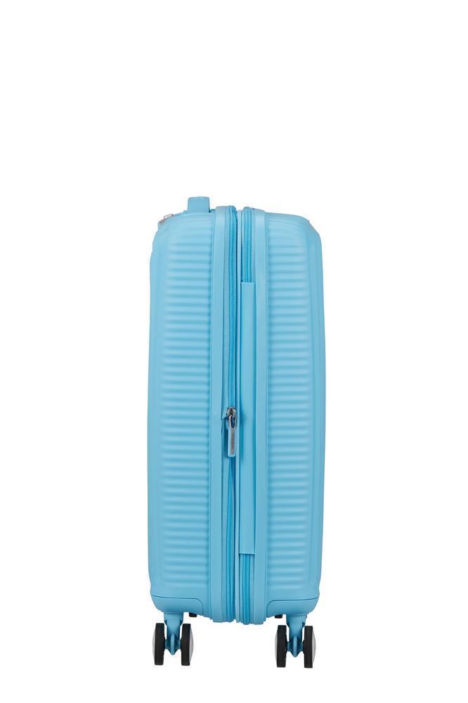 American Tourister Soundbox ekspandernede kabinkoffert 55 cm Blueberry Fizz-Harde kofferter-BagBrokers