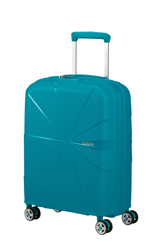 American Tourister StarVibe utvidbar håndbagasje 55 cm Verdigris-Harde kofferter-BagBrokers