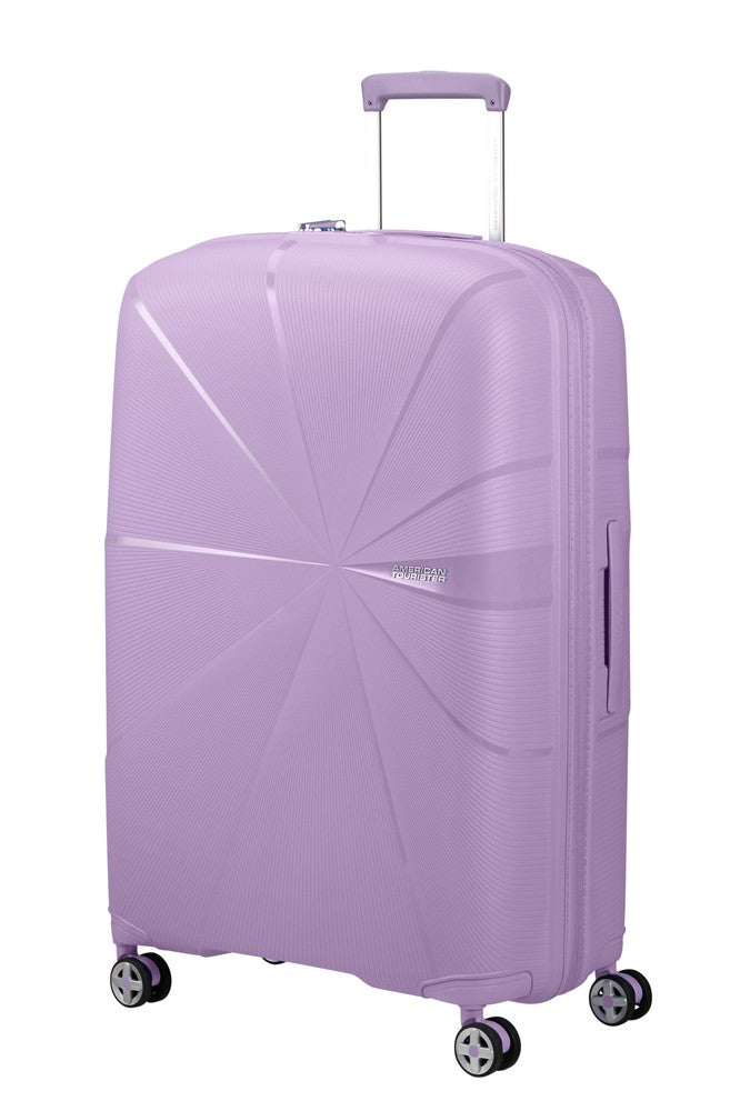 American Tourister StarVibe utvidbar stor koffert 77 cm Digital Lavender-Harde kofferter-BagBrokers