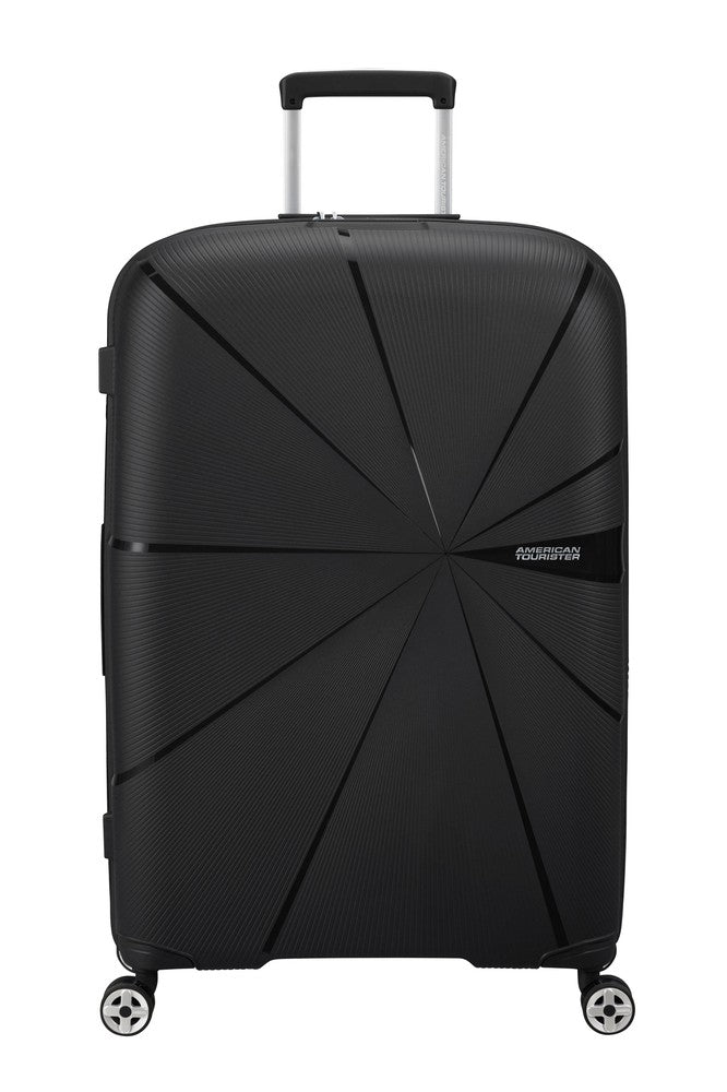 American Tourister StarVibe utvidbar stor koffert 77 cm Svart-Harde kofferter-BagBrokers